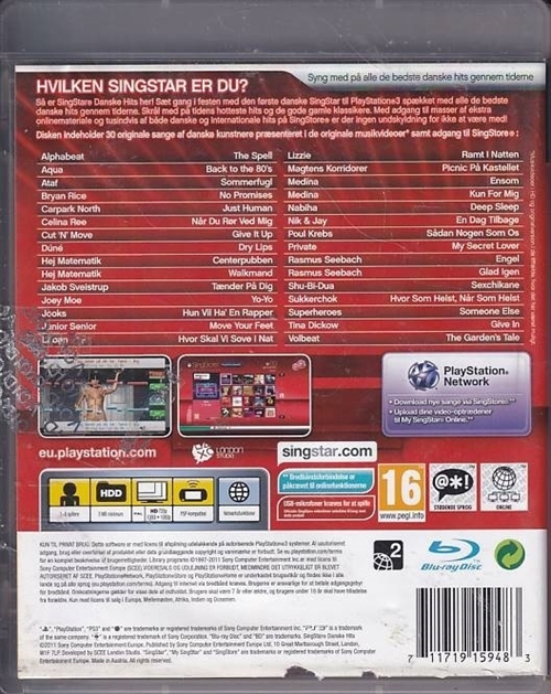 Singstar Danske Hits - PS3 (B Grade) (Genbrug)